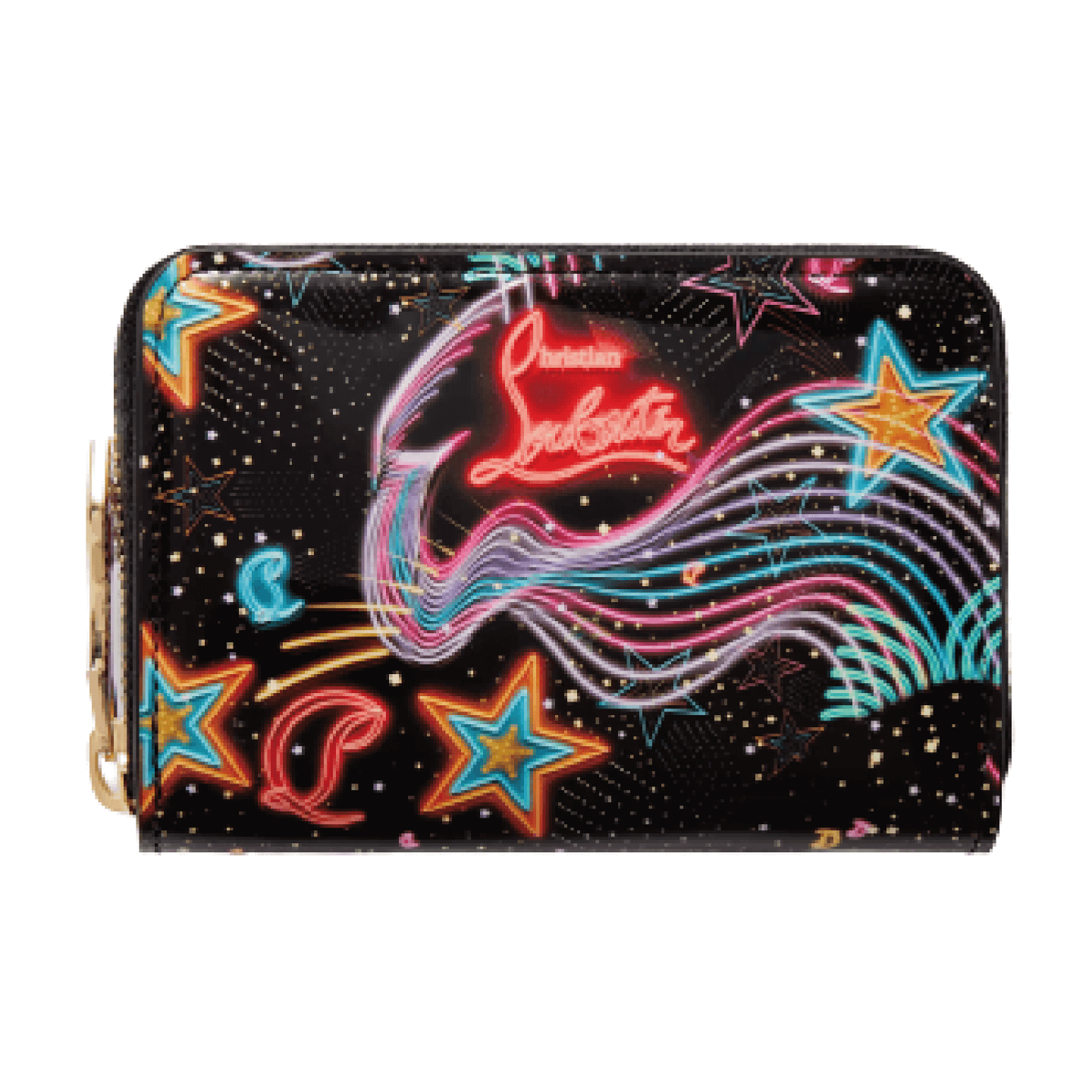 Christian Louboutin Panettone Printed Patent-Leather Wallet