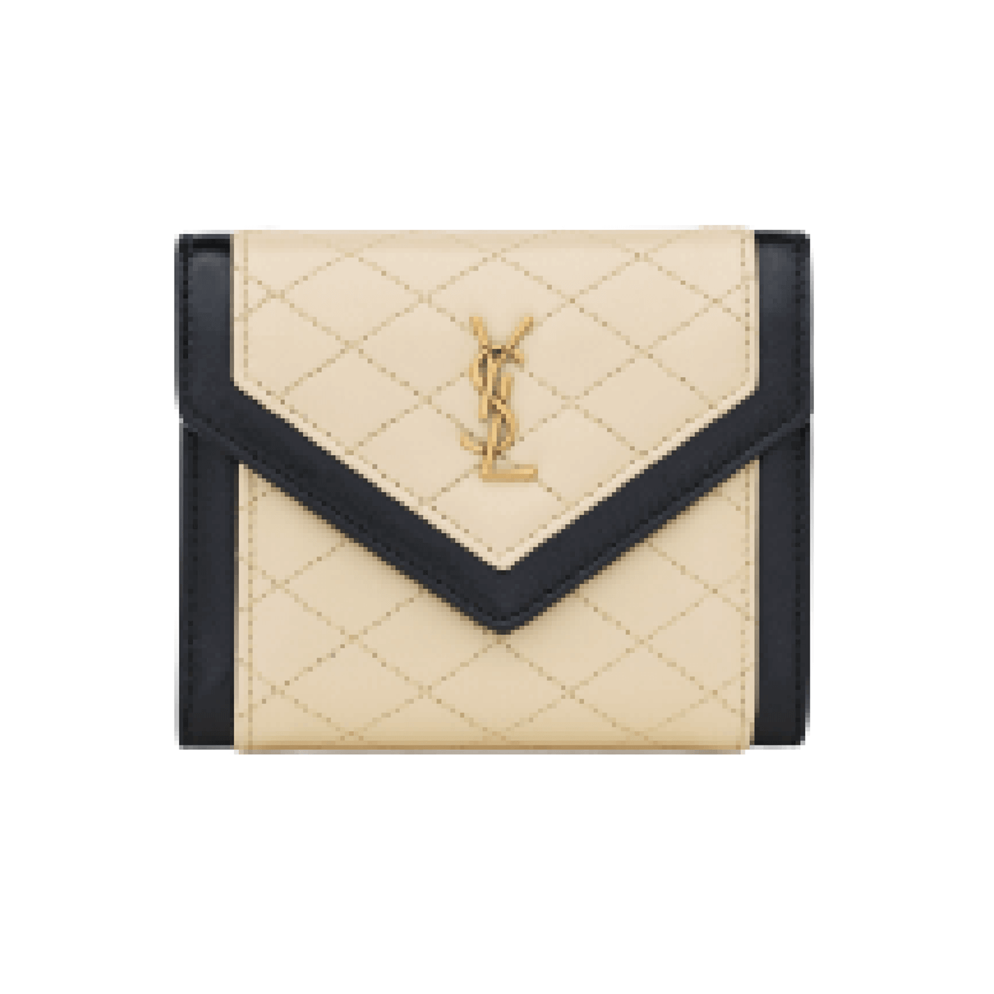 Gaby Compact Tri-Fold Wallet in Quilted Lambskin